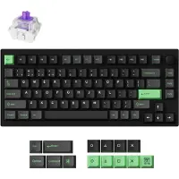 Keychron Lemokey P1 HE, 75%, Verkabelt & Kabellos, USB + RF Wireless + Bluetooth, Magnetic-mechanical key switch, RGB-LED, Schwarz