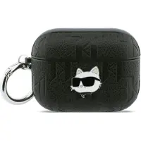 Karl Lagerfeld Schutzhülle für AirPods Pro 3, Monogram Choupette Head, Schwarz