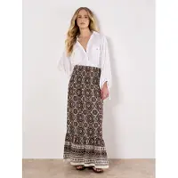 Apricot Sommerrock "Gesmokter Sommerrock" mit Batikdruck
