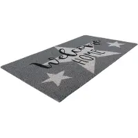 Kayoom Fußmatte "Familiy 425", grau, B:40cm H:18mm L:60cm, Kokos, Teppiche, Fußmatte, Türmatte, Eingang, Kokos