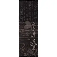Kayoom Küchenläufer "Pyron 325", schwarz, B:60cm H:6mm L:180cm, Polyester, Teppiche, Küchenläufer, Flachgewebe, rutschhemmend, Küche