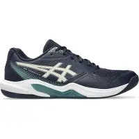 Asics Tennisschuh "GEL-DEDICATE 9 INDOOR", Herren, Gr. 43,5, midnight, oatmeal, Synthetik, Schuhe Tennisschuh, für Teppichböden