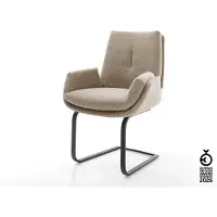 DELIFE Freischwinger Clea-Flex Bouclé Schlamm Freischwinger flach Schwarz