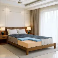 THE WHITE STONE Eineinhalbmatratze 120 x 200 cm aus Memory-Schaum mit 9 Zonen Höhe 20 cm Orthopädisch Atmungsaktiv Antiallergisch Milben- und Bakterienschutz Medizinprodukt Klasse 1