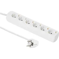 Microconnect GRU00615W, 1,5 m, Typ F, Weiß, 6 AC-Ausgänge, 250 V, 16 A