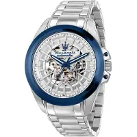 Maserati Traguardo Herrenuhr Automatik 43mm Silber