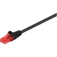 Microconnect B-UTP601S, 1 m, Cat6, U/UTP (UTP), RJ-45, RJ-45, Schwarz
