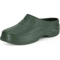 Ladeheid Damen und Herren leichte Eva Clogs Gartenclogs Gartenschuhe KL037(Grün, 43)