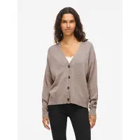 Vila Strickjacke "VIRIL V-NECK KNIT CARDIGAN - NOOS" Materialmix, regular fit