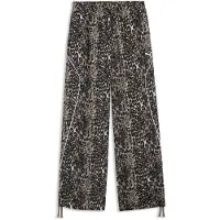 Puma Damen Freizeit / Mode Sommer GJ Sporthosen lang Jogginghosen Da SPORT ANIMAL Relaxed AOP Wide Leg Woven Pants