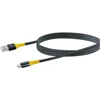 Schwaiger WKUM10 511, 1,2 m, USB A, Micro-USB B, USB 2.0, 0,48 Gbit/s, Schwarz, Gelb