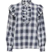 ONLY Langarmbluse "ONLFIGA L/S FLOUNCE TOP WVN"
