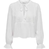 ONLY Langarmbluse "ONLVICKY LIFE L/S EMB TOP WVN NOOS"