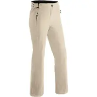 Maier Sports Skihose "Vroni slim 2.0", Damen, Gr. 48, Normalgrößen, beige, 100% Polyester, Hosen Skihose, Damen Schneehose, wind- und wasserdicht, 2 RV-Taschen, Slim Fit