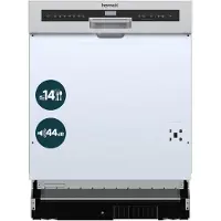 Homex DWSI601444C Geschirrspüler 60cm teilintegriert 14 Maßgedecke Besteckschublade AutoDoor [EEK C]