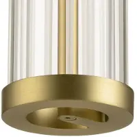 SLV LED-Pendellampe Quimera, messingfarben, Ø 8 cm, CCT