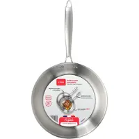 Livoo Brigade – 20 cm Edelstahl-Bratpfanne – – MEP157 – Dreifach Edelstahl – Geeignet für alle Herdarten, inklusive Induktion – Hergestellt in Frankreich