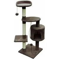 Gloria Katzenkratzbaum 40 x 112 x 40 cm Braun Holz Sisal