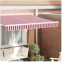 vidaXL Markisenschürzen-Ersatz Rot und Weiß 230 x 20 cm Polyester