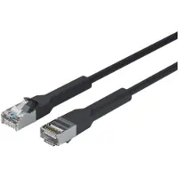 Lanview LV-6AFTP-FLEX-ANG-02B, 2 m, Cat6a, U/FTP (STP), RJ-45, RJ-45, Schwarz