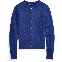 Ralph Lauren für Damen. 211971868510 Cardigan aus Baumwolle mit Zopfmuster in Marineblau (XS), Lässig