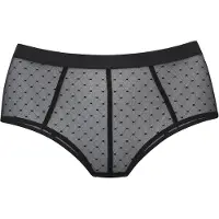 Vivance Panty "Ava", Damen, Gr. 32/34, schwarz, Mesh, Obermaterial: 90% Polyamid, 10% Elasthan, Unterhosen Panty, aus transparentem Mesh in Pünktchen-Optik