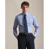 Ralph Lauren für Herren. 712870507002 Custom Fit Oxford Hemd blau (37), Lässig, Baumwolle, Klassisch, Langarm