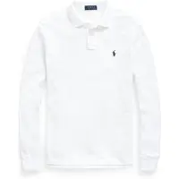Ralph Lauren für Herren. 710680790001 Custom Slim Fit Pique-Poloshirt weiß (3XL), Lässig, Baumwolle, Langarm