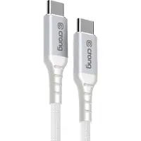 Crong Armor Link - 100W PD 5A USB-C zu USB-C Kabel 200cm (Weiß)