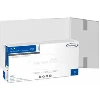 MaiMed solution 100 white Einmalhandschuhe, Nitril, Puderfrei, unsteril, mit texturierten Fingerspitzen, Farbe: white, 1 Karton = 10 Packungen, Größe S