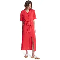Roxy Sommerkleid "Island Escape Solid", Damen, Gr. XS, hibiscus, Obermaterial: 100% Viskose., Kleider Sommerkleid