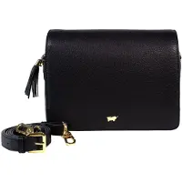 Braun Büffel Umhängetasche ALESSIA Umhängetasche Flap schwarz Damen - Leder