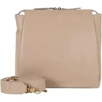 Braun Büffel Umhängetasche LOTTA Umhängetasche M beige Damen - Leder