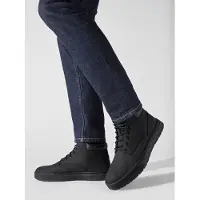 Timberland Schnürboots "MAPLE GROVEMID LACE UP SNEAKER", Herren, Gr. 44,5, Polyester, schwarz (schwarzout), Leder, Schuhe Schnürboots, Winterschuhe, Sneakerboots, Winterboots