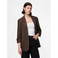 Pieces Blusenblazer "PCBOSELLA 3/4 PINSTRIPE BLAZER NOOS BC" Materialmix, regular fit