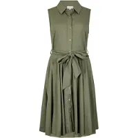 Apricot Minikleid "Minikleid", Damen, Gr. S (36), N-Gr, grün (khaki), gewebt, Obermaterial: 85% Viskose CV. 15% Leinen LI., uni, Modern, Kleider Minikleid, aus Leinenmischung