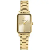 Pierre Lannier Uhr Ariane 007J542, rechteckig, golden, Edelstahl, Quarzwerk, 30m wasserdicht, 28.4x21mm