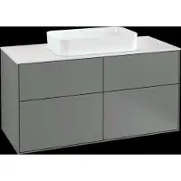 Villeroy & Boch V&B Waschtischunterschrank Wandbeleuchtung Finion 120x60,3cm, Abd.-Pl. wh. m, Oli. m Lac