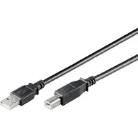 Ewent EC1006, 5 m, USB A, USB B, USB 2.0, Männlich/Männlich, Schwarz