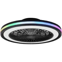 Mantra-Iluminacion LED-Deckenventilator Gamer Big schwarz DC leise 56cm CCT RGB