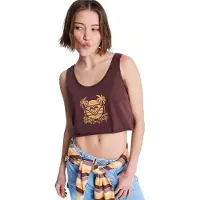 Roxy Tanktop "Magic Sunset Crop", Damen, Gr. M, french roast, Obermaterial: 100% Walkfrottier;, Tops Tanktop