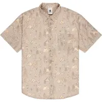 Element Kurzarmhemd "Regular Classic Printed", Herren, Gr. XL, beige (camp), Obermaterial: 100% Baumwolle., Hemden Kurzarmhemd
