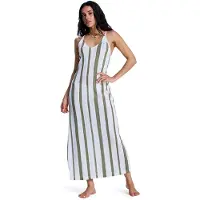 Roxy Strandkleid "Nalu Sunset", Damen, Gr. S, US-Größen, weiß (olivgrün), Obermaterial: 80% Polyester, 20% Viskose., Kleider Strandkleid