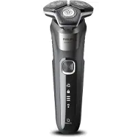 Philips SHAVER Series 5000 S5887/13 Elektrischer Nass- und Trockenrasierer, Rotationstrasierer, Grau, SteelPrecision blades, Tasten, LED, SH71