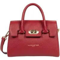 LANCASTER PARIS Handtasche mit Klappe und Verschluss Mini Milano Cosmos Rot