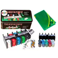 Leantoys Poker-Set – 2 Kartenspiele, Chips, Spielbrett