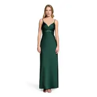 Vera Mont Abendkleid "Abendkleid schmal geschnitten", Damen, Gr. 38, EURO, grün (schwarz moss), Obermaterial: 100% Polyester PES., Kleider Abendkleid
