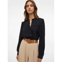 Vero Moda Langarmbluse "VMEMMA LS LACE SHIRT WVN GA NOOS" Polyester, loose fit