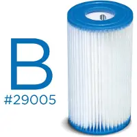 Intex 129005Filterkartusche Typ B Höhe 25,4 Cm, Aussen Ø 14,7 Cm, Innen Ø 4,7 Cm