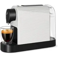Tchibo Cafissimo Kapselmaschine, Pure plus, Weiß Zubereitung von Caffè Crema, Espresso und Kaffee, 0,8l Wassertank, 1250 Watt, kompaktes Design